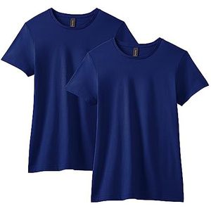 Gildan T-shirt (Pack de 2) pour femme, bleu marine, M