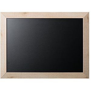 Bi-Office Kamashi Bianco krijtbord, zwart, 90 x 60 cm, MDF-frame, grenenwit
