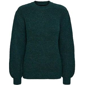 PIECES Pcnanna Ls O-hals Wool Knit Noos Bc Sweater voor dames, Trekking Green