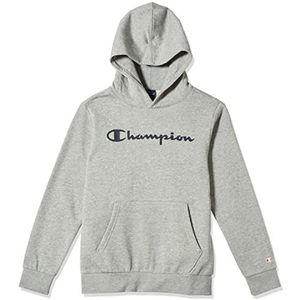 Champion Legacy Classic Logo Sweatshirt met capuchon voor jongens – grijs gemêleerd licht – 11 – 12 jaar (fabrieksmaat: L), grijs.