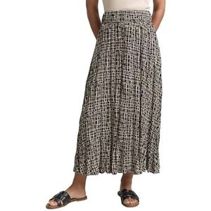 TOM TAILOR Jupe midi pour femme, 38117 - Abstract Black Grid Design, 40