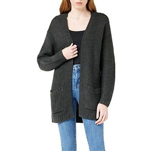 VERO MODA Vmno Name LS Cardigan Noos Cardigan voor dames, donkergrijs gemêleerd