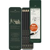 Faber-Castell Pitt grafietstift, mat, 6 stuks