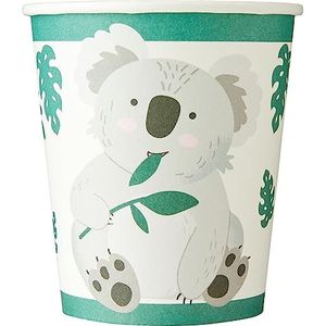 amscan 9908600 papieren beker, motief Koala, 250 ml