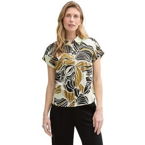 TOM TAILOR Chemisier pour femme, 37999 - Design de feuilles à coupe neutre, 44