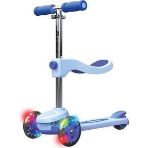 Razor Rollie, step met 3 wielen voor jonge kinderen, zittende en staande rijmogelijkheden, lichtgevende wielen, blauw