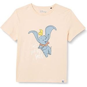 Disney Dumbo Don't Just Soar T-shirt roze maat L - officieel gelicentieerde vintage stijl, gedrukt in Groot-Brittannië, ethisch product, roze, L, Roze