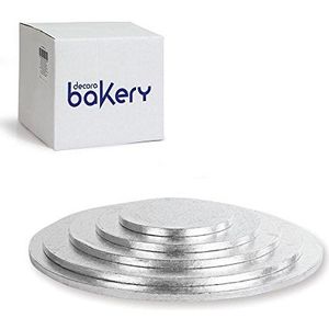 Decora 0931208 Cakeboard Ø 38 x H 1,2 cm, zilver