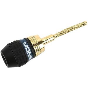 Monster - Quicklock MKII - 4 gouden flexibele stekkers voor luidsprekerkabels - voor thuisbioscoop, geluid in de auto, hifi-installatie - om vast te schroeven - corrosiebestendig - met klemtand en
