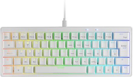 MARSGAMING MKMINIPRO, mechanisch toetsenbord, ultra compact, 60%, mechanische hot-swap-schakelaars, RGB-verlichting, Chroma, anti-ghosting gaming toetsenbord, multiplatform, stille schakelaar, Spaans,