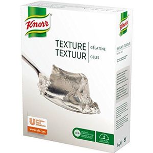 Knorr Gelatine textuur, ongeëvenaarde transparantie, neutrale smaak, zoute en zoete bereidingen, gemaakt in Frankrijk, 1 kg