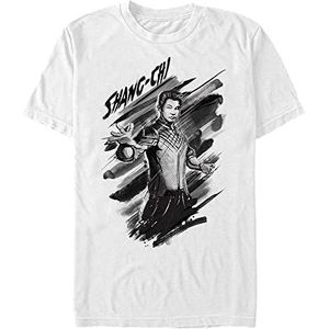 Marvel Chi-Shangs Painted Organic T-shirt met korte mouwen, wit, S, Weiss