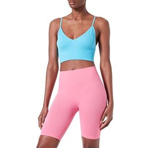 Only Onlvicky Rib Seamless City Shorts Noos dames, Roze