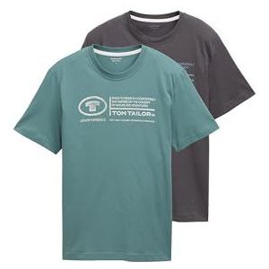 TOM TAILOR T-shirt pour homme, 30105 - Deep Bluish Green, L