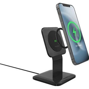 ZAGG mophie Snap+ 15W draadloze oplaadstandaard, snel opladen, MagSafe, Qi-compatibel, zwart