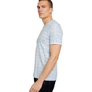 TOM TAILOR t-shirt mannen, 29030 - Blauw onregelmatig golven ontwerp