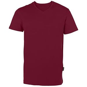 Herenshirt 'Luxury V-Neck Tee' met korte mouwen Bordeaux - S