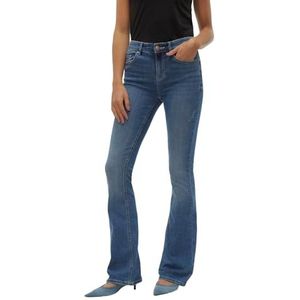 VERO MODA VMFLASH uitlopende jeans voor dames, middelblauw, L / 30L, Medium blauwe denim