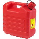EDA - Jerrican benzine 20 liter - met harde schenktuit - goedgekeurd voor brandstoffen en koolwaterstoffen - 35 x 23 x 36,5 cm - rood