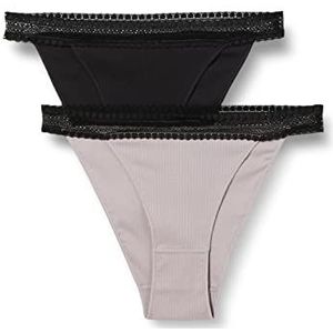 Sloggi Dames ondergoed (2 stuks), zwart overall