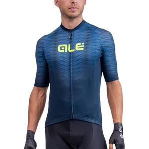 Alé Cycling Thorn 2022 Fietsshirt voor heren, korte mouwen, blauw, zwart, Blauw/Zwart