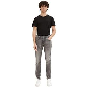 TOM TAILOR Denim Heren Slim Jeans 10218 Denim Grijs 30W 32L, 10218-denim grijs versleten licht steen