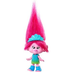 Trolls 3, Poppy figuur met glanzend haar met afneembare grip, 5 gewrichten, om te verzamelen, speelgoed voor kinderen, vanaf 3 jaar, HNF06