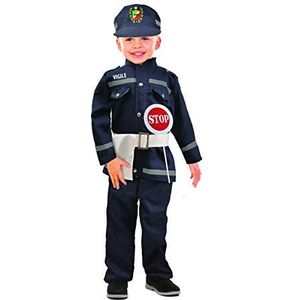 Ciao - Brandweerman kostuum kinderen (maat 4-6 jaar), blauw, 10830.4-6