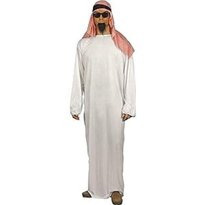 Smiffys Cheik-kostuum met lange tuniek en hoofdtooi, wit, maat L