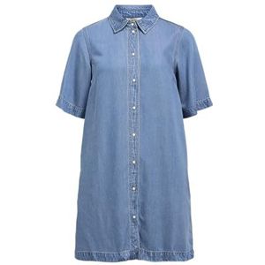 Object Objframe 2/4 Re Denim Dress Noos Objframe Noos 2/4 Denim Jurk Dames (1 stuk), Lichtblauw jeans, M
