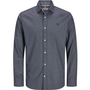JACK & JONES Jprblamontpellier Detail L/S Smu Jprblamontpellier Detail L/S Smu T-shirt voor heren (1 stuk), marineblauw blazer, XS
