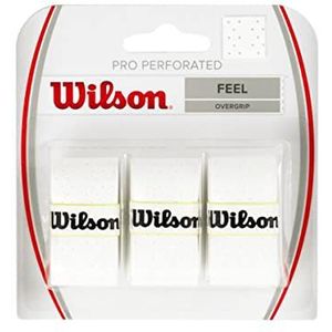 Wilson Unisex gripband Pro Overgrip Perforated, wit, 3 stuks, WRZ4005WH
