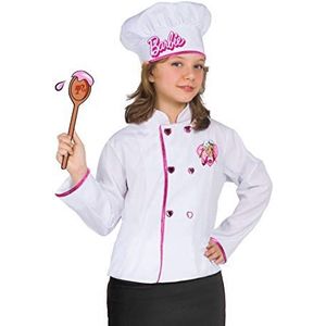 Barbie Chef (jas en chef-kok), origineel kostuum voor meisjes (één maat 5-9 jaar)