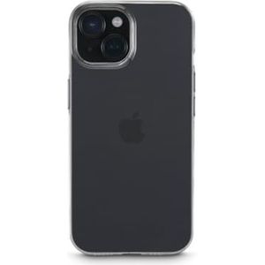 Hama iPhone 15 hoes (backcover, beschermhoes, krasbestendig, extra bescherming voor camera en display, draadloos opladen, transparant, dun, dun,
