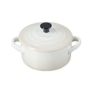 Le Creuset Mini-kookpan, rond, keramiek, 250 ml, meringue, 71901107160100
