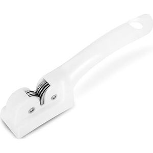 Fackelmann 49275 Arcadalina messenslijper, roestvrij staal/MIPS wit/zilver, 18 cm