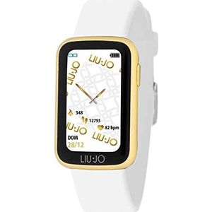 Liu Jo Jeans SWLJ037 digitale smartwatch voor dames met siliconen band, wit, riem, Wit, Riem