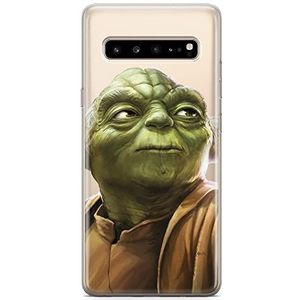 ERT GROUP Originele Star Wars beschermhoes voor Samsung S10 5G Original Star Wars motief Yoda 006 perfect aangepast aan de vorm van de mobiele telefoon, gedeeltelijk transparant