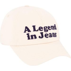 Wrangler Logo Cap Unisex Baseball Cap, gebroken wit, Eén maat