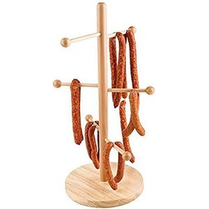 APS Pretzel- of worststandaard, van verzegeld beukenhout, ideaal voor pretzels, worstjes, etc. - Diameter voet: 22 cm, hoogte 50 cm