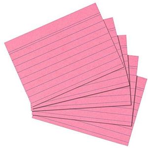 Herlitz Systeemkaarten DIN A4, A5, A6, A7, A8, A5, gelinieerd, roze, 100 stuks