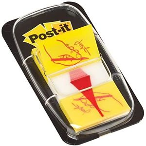 Post-it Dispenser met 50 bladwijzers met scheidingsbladen, geel