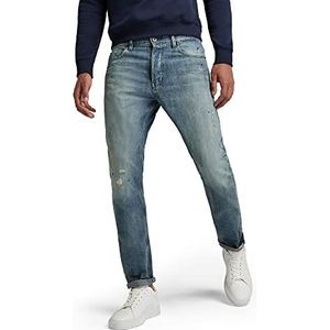 G-STAR RAW Triple A Straight Herenjeans, blauw (Faded Bay Burn Destroyed B988-C605)