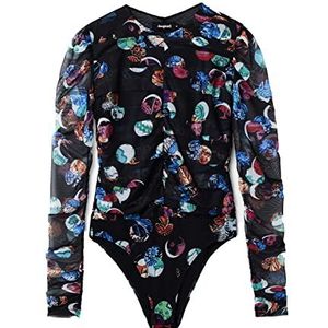 Desigual Body T-shirt dames, zwart, XL, zwart.