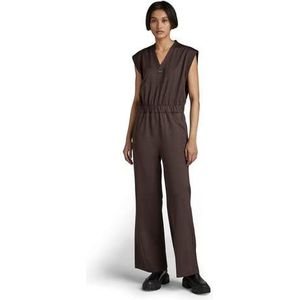 G-STAR RAW Wide Leg V Jumpsuit, dames, bruin (Chocolate C813-285), XS, bruin (chocolade C813-285)