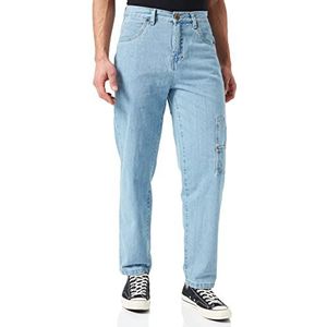 Southpole Script heren jeans broek denim loose fit borduurwerk in 2 kleuren maten 30-36, middenblauw