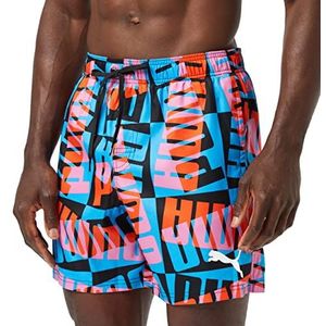 PUMA Block Logo Mid Zwemshorts voor heren, zwart combi