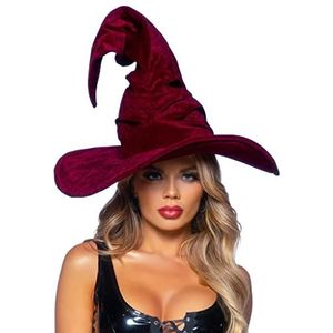 Leg Avenue Velours ruched witch hoed, O/S (bordeauxrood)