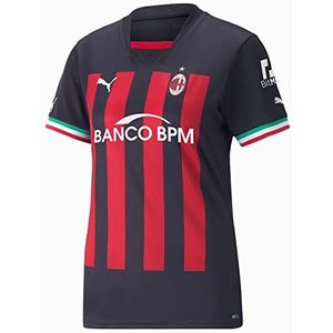 PUMA Dames T-Shirt Season 2022/23 Official Puma Black-Tango Red, S, 765825