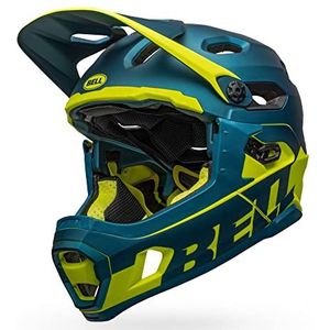 Bell Super DH MIPS MTB-helm, uniseks, mat/blauw glanzend, hoge zichtbaarheid, L 58-62 cm